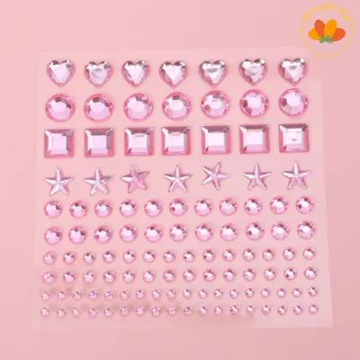 bloomingyourdays 3D Stiker kristal bintang sticker crystal star heart Hiasan Sticker Timbul DIY / Stiker DIY Timbul Motif PERMATA Perhiasan / Dekorasi Sticker Diamond