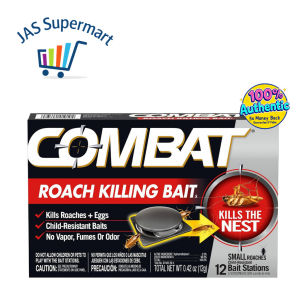 Combat Roach Killing Bait 12 Bait Stations – Cockroach Bait Traps for Home & Indoor Pest Control