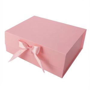 OWMXZL Large Ribbon Gift Box Multiple Color Sizes Folding Packing Box Luxury One PieceFlip Cover Empty Box Party Valentines Day