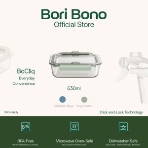 Bori Bono BoCliq Rectangle Borosilicate Glass Food Container