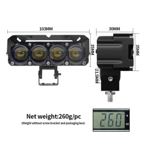 5-bulb Laser Shooting Lights mini driving light Full Set Projector grill 40W Motor HeadLight