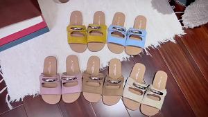 [Free Shipping] Magic Tape Korean Style WomenS Sandals New Spring/Summer Sweet Versatile Soft Sole Non-Slip Casual Slide Sandals