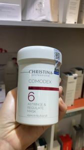 MẶT NẠ KIỂM SOÁT DẦU VÀ LÀM DỊU DA CHRISTINA COMODEX 6 ASTRINGE & REGULATE MASK 250ML - Hấp thu lượng dầu thừa và làm khô các nốt mụn. Kiểm soát sự sản sinh ra tuyến bã Kh. áng vi. êm làm se khít các nốt mụn. Ngăn ngừa các chất đ. ộc chống oxy hoá