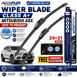 AutoFlux Wiper Blade for Mitsubishi ASX 2010 To Present | FREE Windshield Glass Washer Set 2pcs