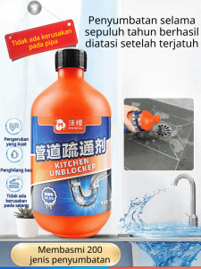 Pembersih Saluran Air 300ml Solusi Untuk Saluran Toilet Dan Dapur Penghilang Sumbatan Saluran Air Berbusa Rasa Lemon Tidak Tersumbat Selama 10 Tahun