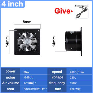 Industry Exhaust fan 4/6/8/10/12 inch Indoor ventilation exhaust fan/ Window exhaust fan/Low Noise Exhaust/Powerful fan exhaust fan household window type oil fume exhaust fan/exhaust fan for kitchen/exhaust fan for room