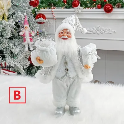 CSR Christmas Santa Claus figurine standing posture Santa Claus doll display window decoration gifts