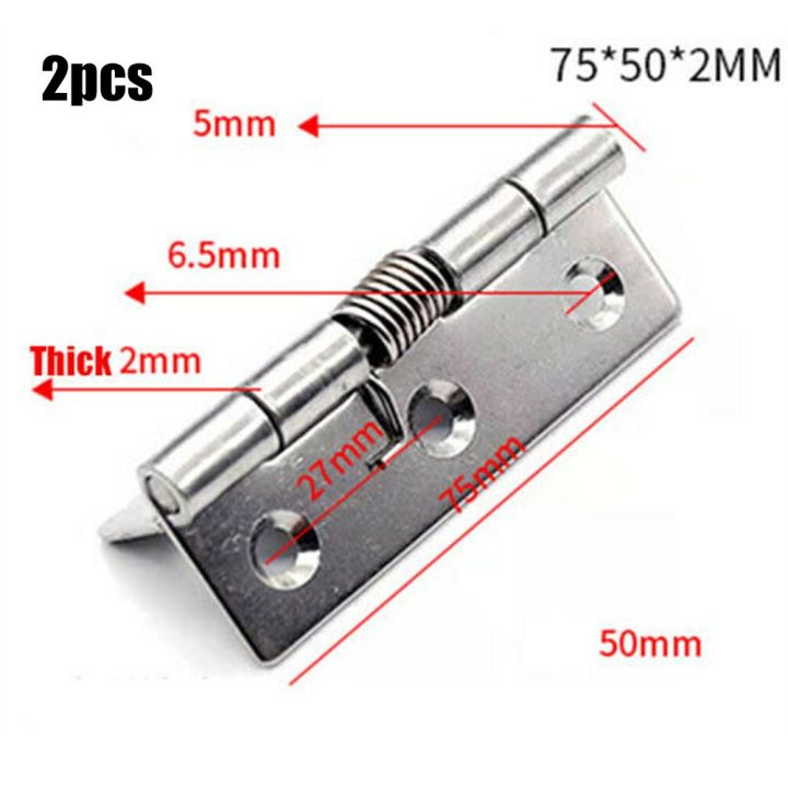 2x SelfClosing Stainless Steel Spring Door Hinges Hardware 1/1.5/2/2.5