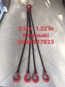 Dây xích cẩu 4 sợi 2 tấn 1.22 m Kawasaki Nhật dùng móc buộc cẩu kéo an toàn hiệu quả
