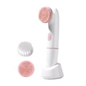 Bàn Chải Làm Sạch Mặt Bằng Điện Để Rửa Mặt Chăm Sóc Da Dụng Cụ Mát Xa Sóng Âm Dụng Cụ Làm Sạch Silicon Trị Mụn Đầu Đen Lỗ Chân Lông 2 Trong 1