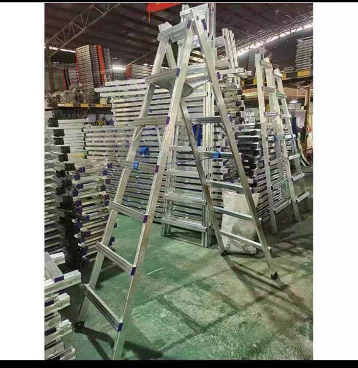 MOVABLE WALKING LADDER HEAVY DUTY MULTI FUNCTION LADDER HOME INTERIOR,CONSTRUCTION KARPENTERO (2X7STEP) 241cmX67cmX12cm