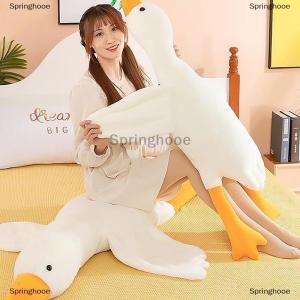 [COD] Springhooe ของเล่นตุ๊กตาห่านสีขาวน่ารักขนาดใหญ่หมอนรองนอนรูปเป็ดขนาดใหญ่น่ารักตุ๊กตาสัตว์ยัดนุ่นนุ่มของขวัญวันเกิดสำหรับเด็ก