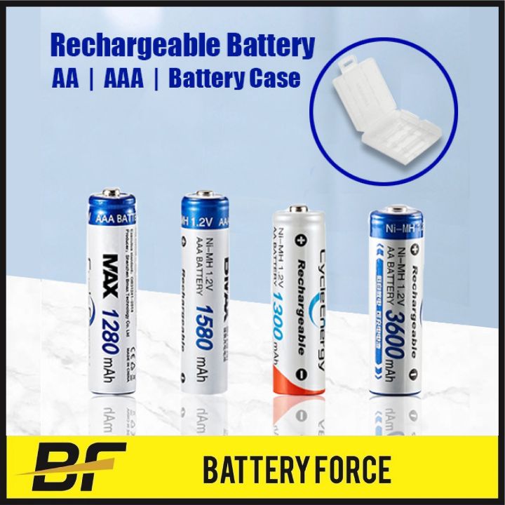 Rechargeable Battery 1.2V NiMH AA AAA Battery BMAX 1280 1300 1580 3600
