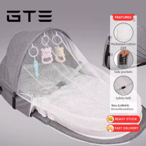 GTE Baby Mosquito Net Foldable Baby Net Newborn Travel Comfortable Mattress and Detachable Bed Kelambu Bayi Tilam - Fulfilled by GTE SHOP