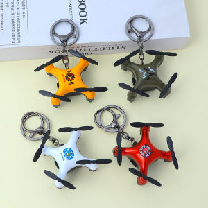 Fashion 3D Unmanned Aerial Vehicle Mould Key Ring Creative Mini Drone Shape Key Chains Student Toy