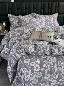 Hot-Selling Autumn Winter Four-Season Linen Crinkle Quilt Cover Set for Students Dormitory High-Value Bedroom Simple Retro Three-Dimensional LZD