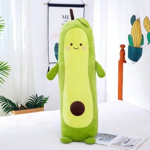 Soft Plush Avocado Long Pillow – Cushion for Sleeping Bedside Gift Unan Regalo for Girls & Boys