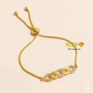 Gelang Serut Titanium Wanita Anti Karat — Gelang Elegant Korea Tidak Hitam Waterproof Cocok Kado