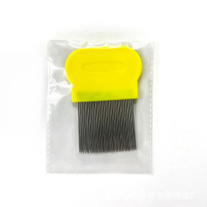 Sisir Kulit Kelinci Anti Kutu & Tungau Multicolor Anti-Slip dengan Gagang Ergonomis