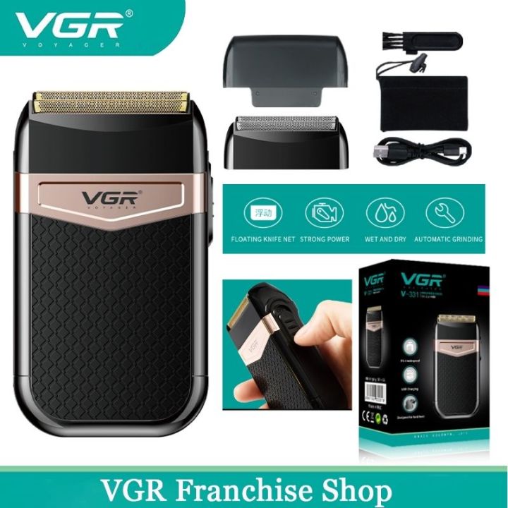 VGR Foil Shaver Professional Electric Shavers Dual Indenpendent Flexing