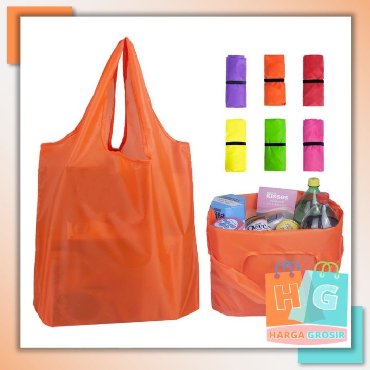 Harga Grosir - Tas Kantong Tote / Tas Belanja Lipat Praktis / Tas Belanja / Kantong Kresek Kain