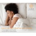 Bộ ga trải giường SLEEP MANTRA 100% ORGANIC COTTON hữu cơ chất vải percale mềm mại mát mẻ thoáng khí của Mỹ. 