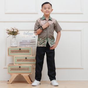 Baju Batik Sarimbit Sekeluarga Ayah Ibu Anak Bouse Dewasa Kemeja Dewasa Hem Anak Kemeja Anak