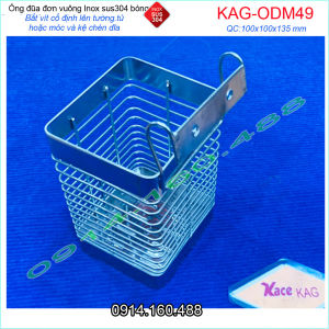 Ống đũa đơn lưới inox  KAG-ODM49 kệ đựng muỗng đũa nĩa Inox SUS304 dập khuôn cao cấp sáng bóng bền bỉ theo thời gian