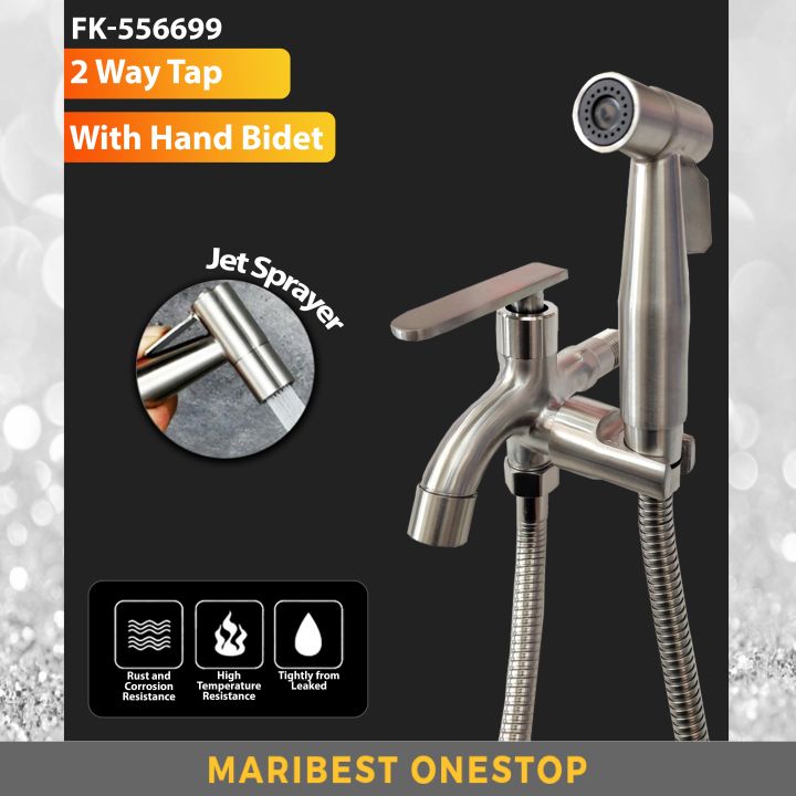 FK-556699 Full Set Stainless Steel Two Way Tap Faucet Bathroom With ...