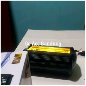 Lampu LED Tembak Sorot Alumunium Motor Mobil 2 Susun 24 Mata 12-80 Volt Diam Kedip Kuning Putih