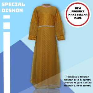 CODPAKAIAN GAMIS ANAK TERBARU/MAXI SELINA KIDS 3SIZE/MATT BROKAT KOMBIN TILLE DOT/PAKAIAN GAMIS ANAK MURAH/GOOD QUALITY