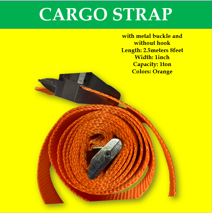 Cargo Guide Rope MAGO Cargo Rope Cargo Strap 1'' 8feet 2.5m and 1T 1