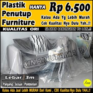 Plastik Meteran Tutup Furniture Pembungkus Bungkus Peking Sofa Kasur Ranjang Lemari Funitur Renovasi Ruangan Tembok Lantai Pelindung Spring Bed Meja Lemari Perabotan Perabot Rumah Anti Debu dan Air (meteran) 4C