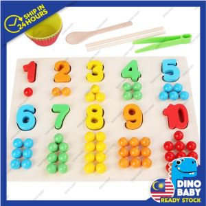 Wooden Educational Toys Kids Early Learning Montessori Building Blocks Rainbow Ring Tower Baby Toys | mainan edukasi