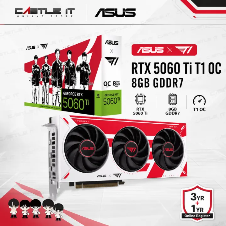 ASUS GeForce RTX 5060 Ti T1 OC 8GB GDDR7 Graphics Card