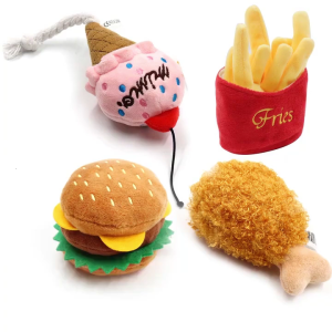 Stuffed Simulation Shape Dogs Squeaky Toy Soft Cleaning Massage Supplies Pet Simulation Molar Pet Supplies