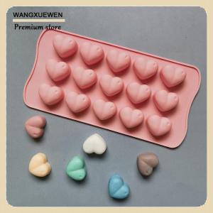 [COD] 1Pc 15 Hole Three-dimensional Heart-shaped Silicone Mold DIY Chocolate Ice Grid Mousse Mold Soft Candy Baking Mold