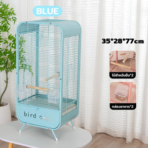 Pawblic🐦กรงนก กรงนกขนาดใหญ่ กรงนกวิลล่าระดับสูง กรงนกแก้ว ทำจากเหล็กหนา แข็งแรง มีถาดเลื่อน ทำความสะอาดง่าย ทนทาน