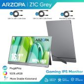 Arzopa Portable Monitor 16.1" 100% sRGB FHD 1080P Portable Laptop Monitor with USB C HDMI IPS Eye Care Screen for Mac PC Laptop Phone PS4/5 Xbox Switch-Z1C