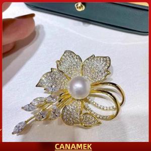 Miễn phí vận chuyển✨ Thời trang rhinestone hoa giả ngọc trai trâm cài cho phụ nữ quần áo áo trang sức accessries Quà Tặng