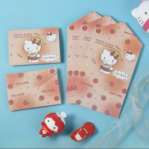 Thank You Card Hello Kitty Greeting Card Birthday Envelope Foldable Cartoon Christmas Greeting Card