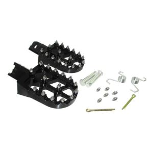 CNC Foot Pegs Footrest For 50cc - 190cc SSR Piranha DHZ Thumpstar Pit Dirt Bike Motorcycle (Black)