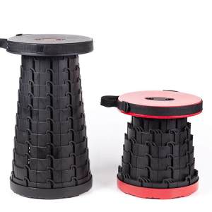 I know Outdoor wild fishing portable Retractable folding travel stool Portable Camping Stool Telescopic plastic folding chair