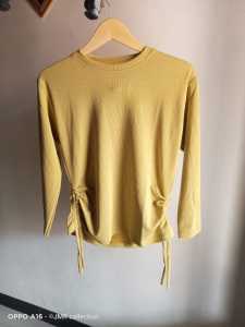 BLOUSE KNIT SERUT SAMPING LENGAN PANJANG TERBARU TERLARIS
