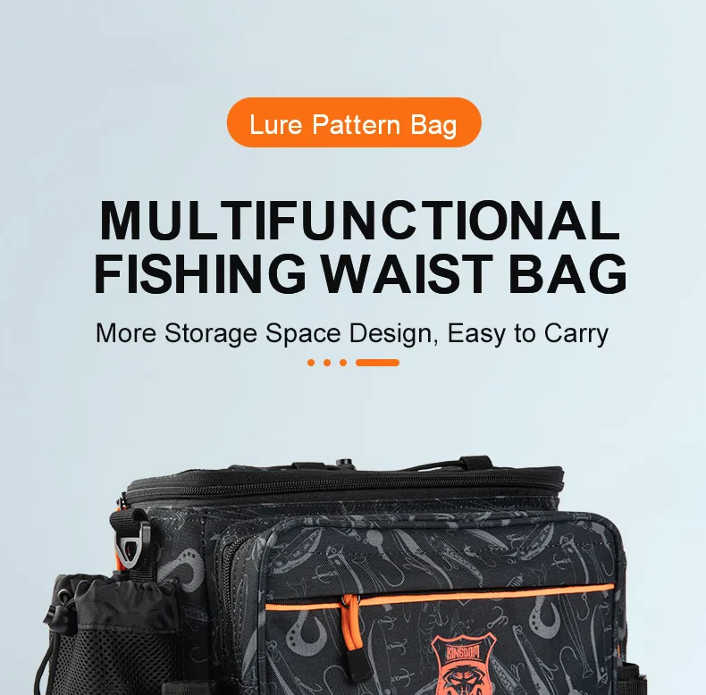 1pc Multifunctional Fishing Bag For Lure Fishing, Shoulder Bag, Lure Tackle  Box, Waist Bag