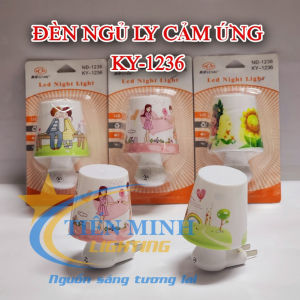 [GIAO MÀU NGẪU NHIÊN] Đèn Ngủ Cảm Ứng Hình Ly Ánh Sáng Trắng Sử Dụng Cho Phòng Ngủ Phòng Khách
