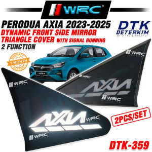 DTK Perodua Axia 2023 - 2025 Dynamic Front Side Mirror Triangle Cover With Signal Running