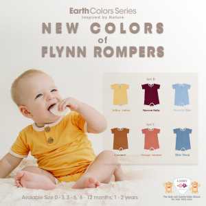 Libby Romper Bayi FLYNN Earth Color Series 0-2 Years Baju Kodok Newborn Baby Jumper Anak