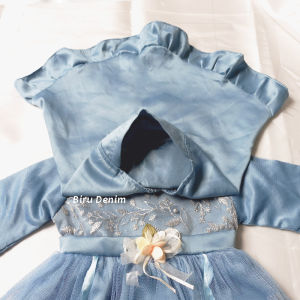 Baju Gamis Denim Anak Perempuan 1 2 Tahun Impor Terbaru 2024 Baju Muslim Warna Biru Denim Dress Muslimah Bayi 0 6 Bulan 1 Tahun Abaya Bayi Anak 2 3 Tahun Denim Bahan Velvet Premium KA65
