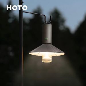 HOTO Camping Light Rechargeable Waterproof Flashlight Camping Lantern 3 Modes Mini Outdoor Hanging Camp Lamp Tent Lighting Torch